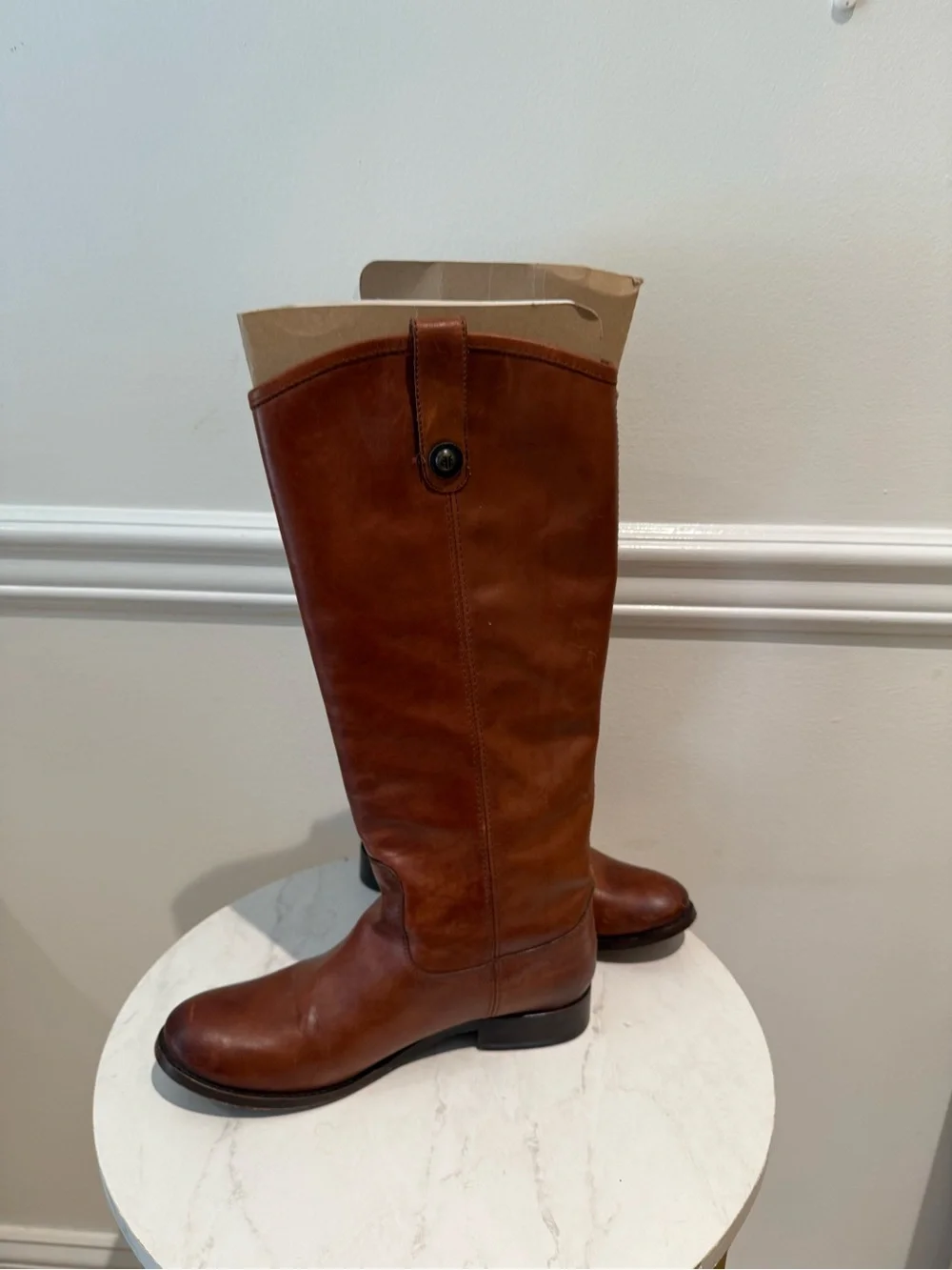 Frye Tall Leather Over-the-Knee Boots - Chestnut Brown